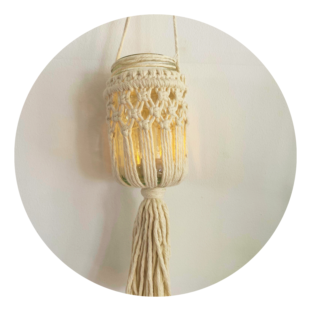 Lantaarn windlicht macrame1 