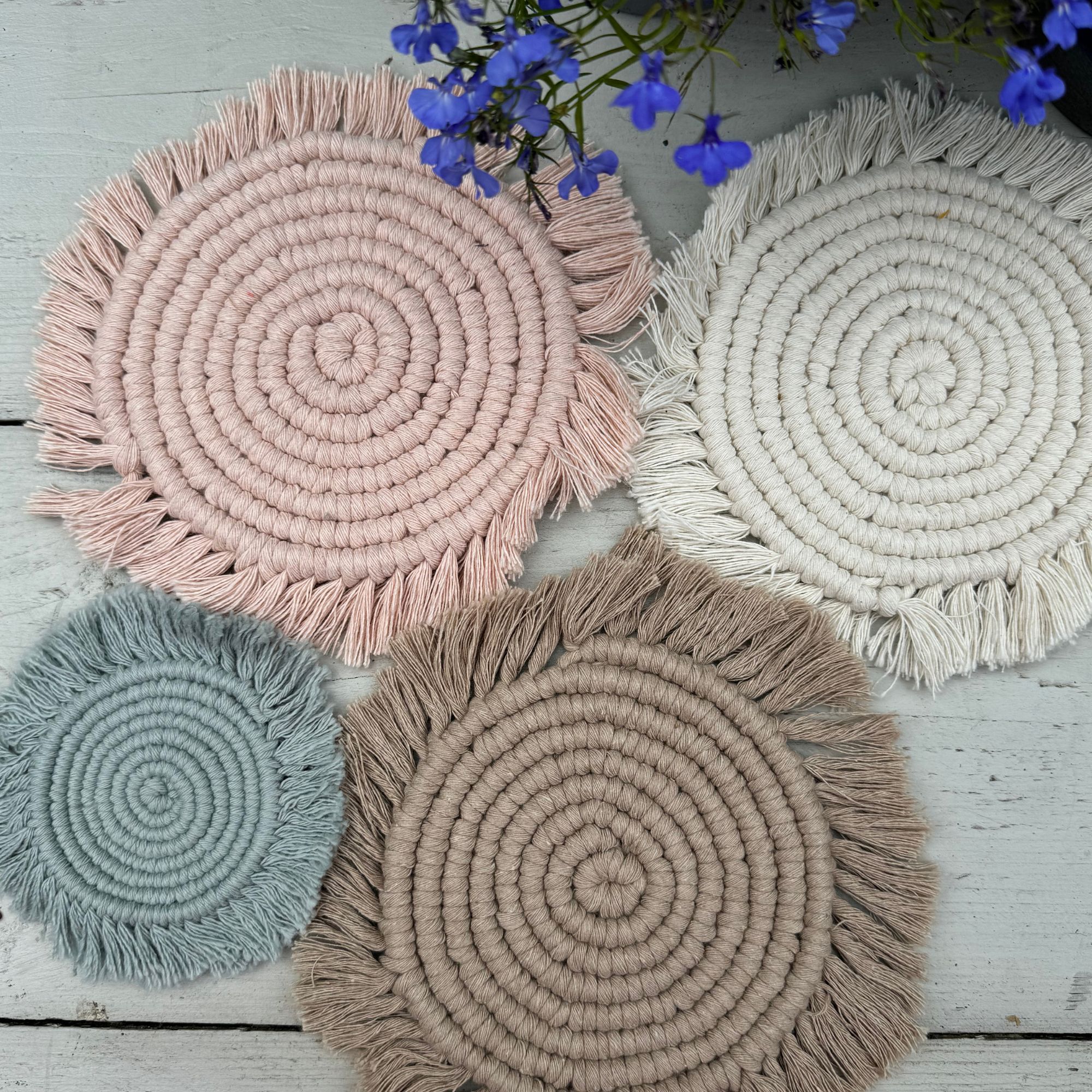 onderzetter door breek de cirkel Macramé