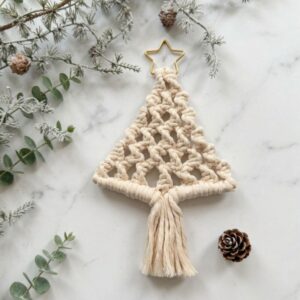 DIY Macramé Speelse Kerstboom XL (40-50 cm)